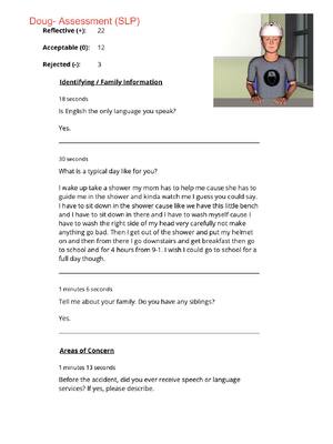 Preview image for Virtual Simucase: Doug- Assessment (SLP)| Complete Assessment, results, updated 2025/2026.
