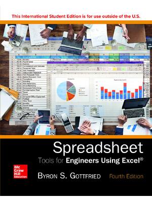 Preview of eBook PDF ISE Spreadsheet Tools for Engineers Using Excel 4th Edition By Byron Gottfried
