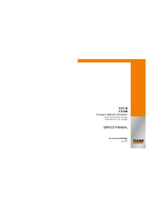 Preview of CASE CX36B MINI MIDI CRAWLER EXCAVATOR SERVICE REPAIR SHOP MANUAL