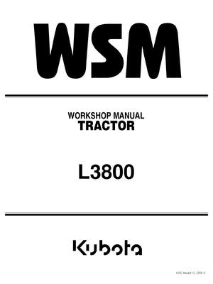 Preview of Kubota L3800 Tractor WSM Workshop Technician Service Repair Manual