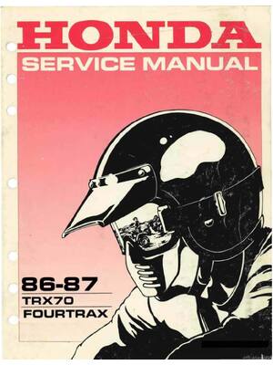 Preview of honda TRX70 FOURTRAX Service Repair Manual 1986-1987