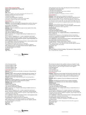 Preview of Fundamental Concepts and Skills for Nursing Practice II (NSG 3130) | Score 100% | Study Gu