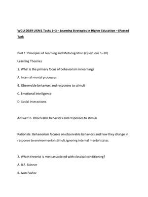 Preview of WGU D389 UXM1 Tasks 1