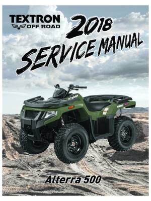 Preview of Arctic Cat Alterra 500 Service Manual 2018