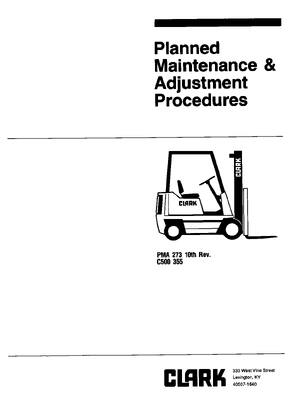 Preview of CLARK C500 355 FORKLIFT SERVICE REPAIR SHOP MANUAL