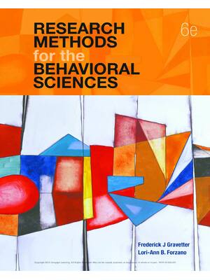 Preview of eBook PDF Research Methods for the Behavioral Sciences 6th Edition By Frederick Gravetter,