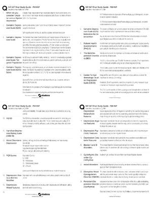 Preview of NR 547 Final Exam Study Guide Understanding Depression and Treatment / Score 100% / Latest