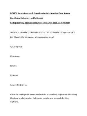 Preview of BIOL251 Human Anatomy & Physiology I w Lab - Module 4 Exam Review