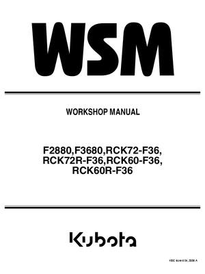 Preview of kubota F2880, F3680, RCK72-F36, RCK72R-F36, RCK60-F36 Workshop Manual