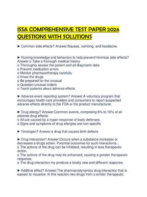 Preview of ISSA COMPREHENSIVE TEST PAPER 2026 QUESTIONS WITH SOLUTIONS