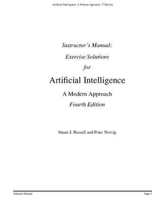 Preview of Artificial Intelligence A Modern Approach 4th Edition by Stuart J. Russell and Peter Norvi
