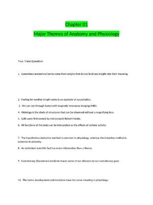 Preview of Test Bank for anatomy and physiology the unity of form and function 7th Edition by Kenneth