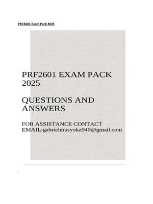 Preview of PRF2601 Exam Pack 2025..