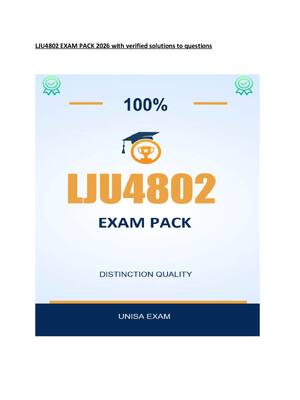Preview of LJU4802 EXAM PACK 2026 with verified solutions to questions