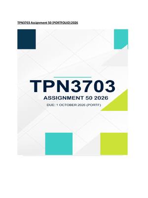 Preview of TPN3703 Assignment 50 (PORTFOLIO) 2026