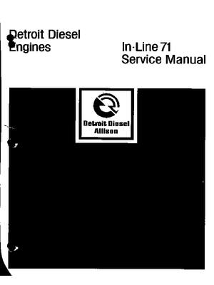 Preview of Detroit Diesel inline 71 Service Workshop Repair Manual