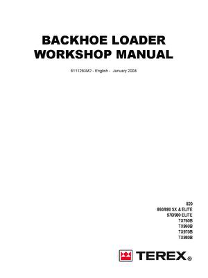 Preview of TEREX TX760B TX860B BACKHOE LOADER WORKSHOP SERVICE REPAIR MANUAL