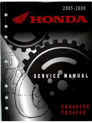 Preview of Honda TRX400ex Service Repair Manual 05-09