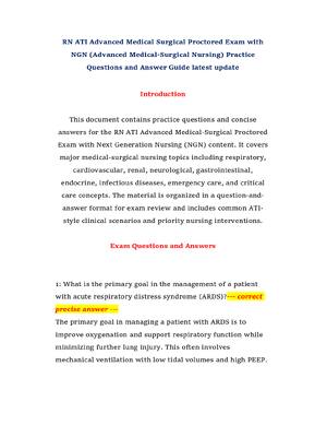 Preview of RN ATI Advanced Medical Surgical Proctored Exam with NGN (Advanced Medical-Surgical Nursin