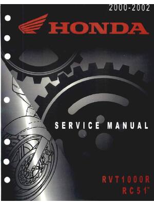 Preview of HONDA RVT1000R RC51 User Service Repair Manual