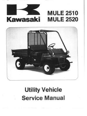 Preview of kawasaki mule 2510 2520 Utility Vehicle Service Manual