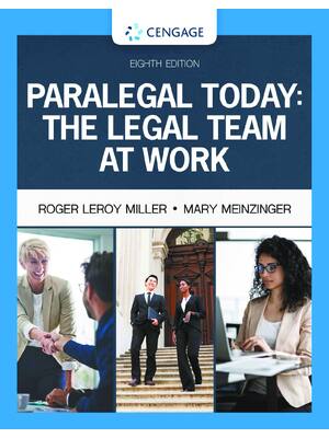 Preview of eBook [PDF] Paralegal Today The Legal Team at Work 8th Edition By Roger LeRoy Miller, Mary