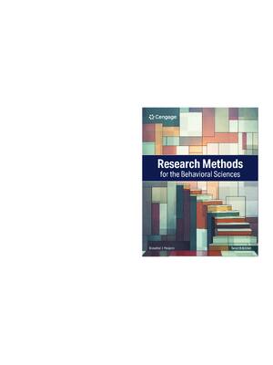 Preview of eBook PDF Research Methods for the Behavioral Sciences 7th Edition By Frederick Gravetter,