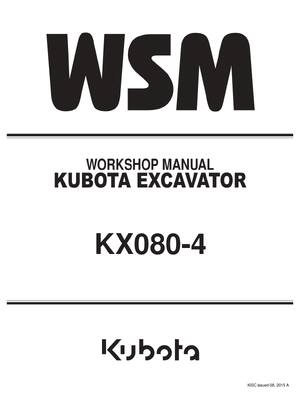 Preview of KUBOTA KX080-4 KX080 4 EXCAVATOR SERVICE REPAIR WORKSHOP MANUAL