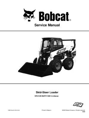 Preview of BOBCAT S76 SKID STEER SERVICE REPAIR ENGINE MANUAL
