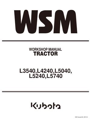 Preview of KUBOTA L3540 L4240 L5040 L5240 L5740 TRACTOR SERVICE REPAIR WORKSHOP MANUAL