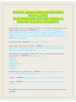 Preview of 2026/2027 updated NRNP 6566 MIDTERM  EXAM LATEST  QUESTIONS AND ANSWERS  WEEK 1-5  AGRADE WALDEN UNIVERSITY