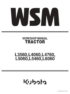 Preview of KUBOTA L3560 L4060 L5060 L5460 L6060 TRACTOR SERVICE WSM WORKSHOP MANUAL