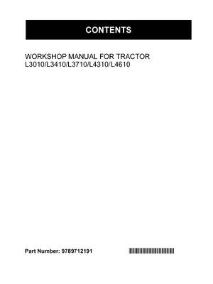 Preview of Kubota WSM L3010 L3410 L3710 L4310 L4610 L4010DT Service Manuals