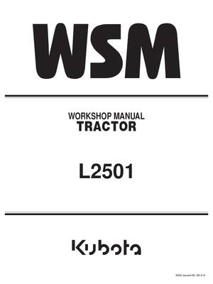 Preview of Kubota L2501 Tractors Workshop Manual