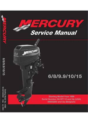 Preview of Mercury Outboard 1986 & UP 6HP 8HP 9.9HP 10HP & 15HP Service Manual