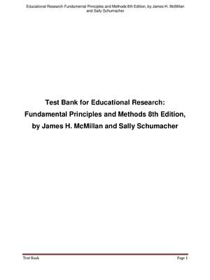 Preview of Educational Research Fundamental Principles and Methods 8th Edition, by James H. McMillan