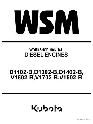 Preview of Kubota D1102-B D1302-B D1402-B Diesel Engine Workshop Service Repair Manual