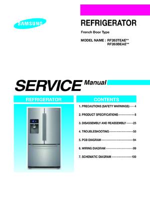 Preview of SAMSUNG RF263TEAESG RF263BEAESR AA SERVICE MANUAL