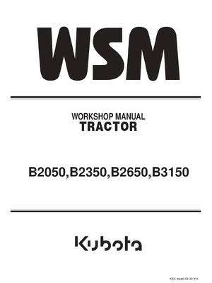 Preview of Kubota B2050 B2350 B2650 B3150 WSM Tractor Workshop Manual