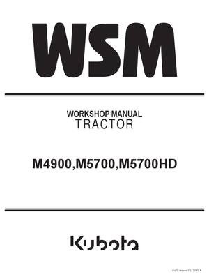 Preview of KUBOTA M4900 M5700 TRACTOR SERVICE REPAIR WORKSHOP MANUAL
