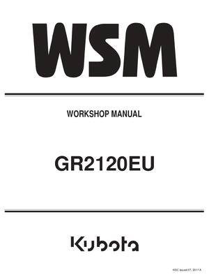 Preview of KUBOTA GR2120 GR2120EU SERVICE REPAIR WORKSHOP MANUAL