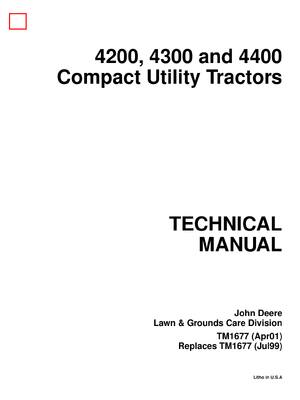 Preview of John Deere 4200 4300 4400 Compact Utility Tractor TM1677 Computer Manual