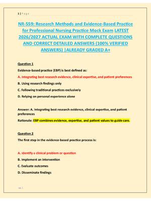 Preview of NR-559: Research Methods and Evidence-Based Practice  for Professional Nursing Practice Mo