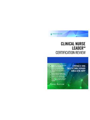 Preview of eBook [PDF] Clinical Nurse Leader Certification Review 3rd Edition By Cynthia R_ King, Sal