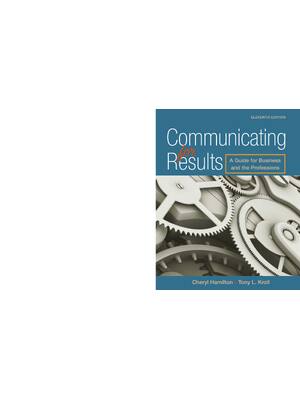 Preview of eBook [PDF] Communicating for Results A Guide for Business and the Professions 11th Editio