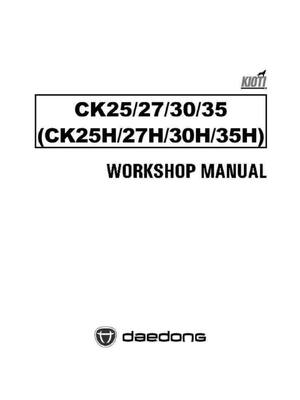 Preview of Kioti CK25 CK27 CK30 CK35 workshop manual