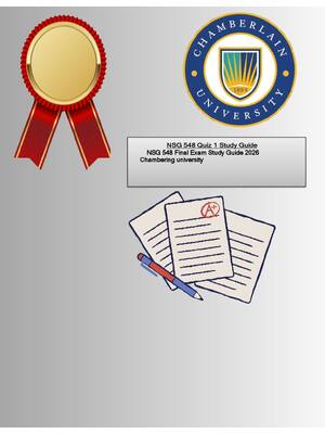 Preview of NSG 548 Final Exam Study Guide 2026