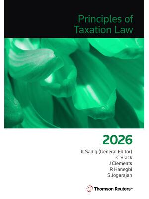 Preview of eBook [PDF] Principles of Taxation Law 2026 By Kerrie Sadiq, Celeste Black, Jared Clements