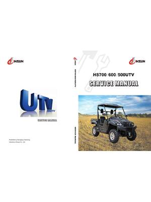 Preview of Hisun HS700 600 500UTV Service Repair Manual