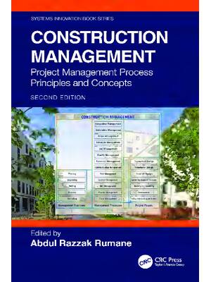 Preview of eBook [PDF] Construction Management Project Management Process Principles and Concepts 2nd